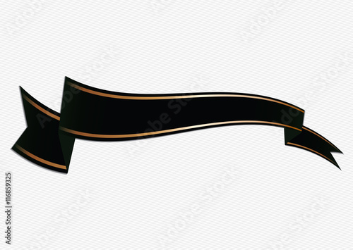 black ribbon banner