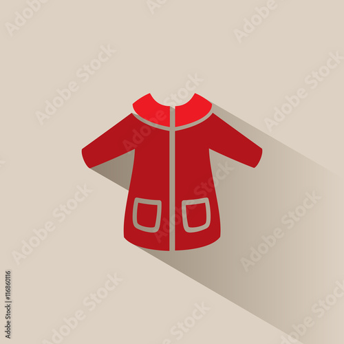 Icono de un abrigo rojo