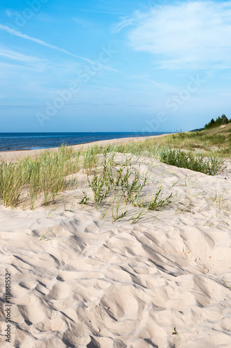 Sandy baltic coast  Latvia.