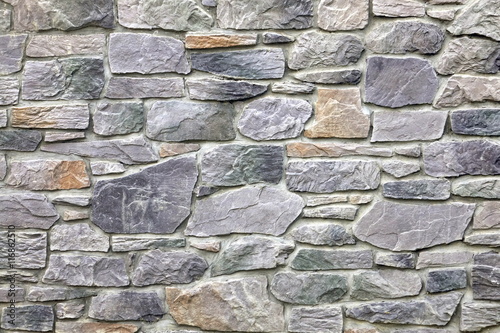 Modern Stonewall Backround Texture Decorated With Multicolored N photo