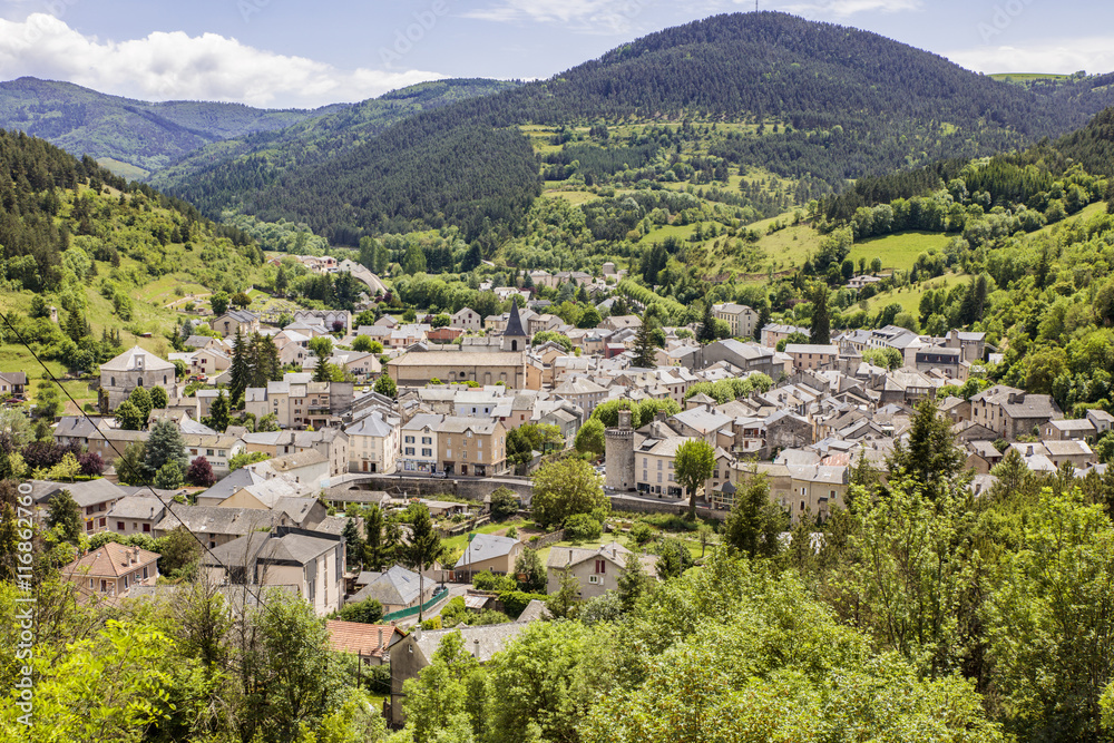 Le Rozier town on the Route des Gorges de la Jonte