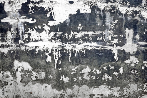 Black And White Concrete Wall With Damaged Plaster Layer Backgro
