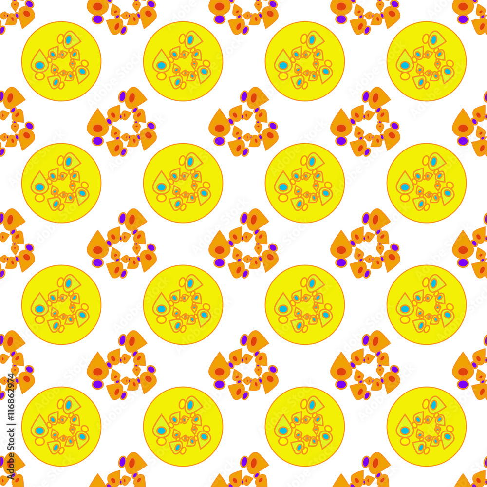 Abstract geometric colorful seamless pattern on white background Abstract geometric colorful seamless pattern on white background