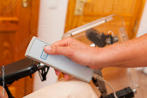 nurse operate with remote control