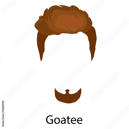 Men cartoon hairstyles with beards and mustache.Vector illustration with isolated hipsters hairstyles on a white background.