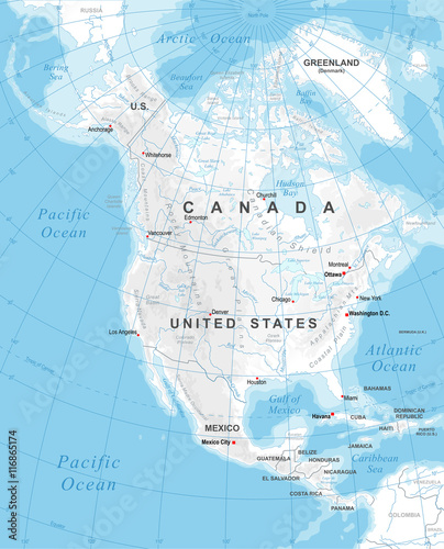 North America - Physical Map