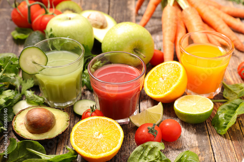 Fototapeta Naklejka Na Ścianę i Meble -  assorted vegetable juice