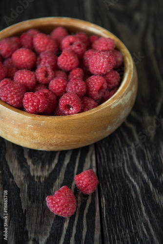 Fresh ripe raspberry
