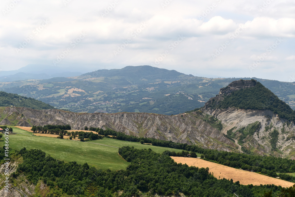A spur of a rocky mountain, Valmarecchia, Italy