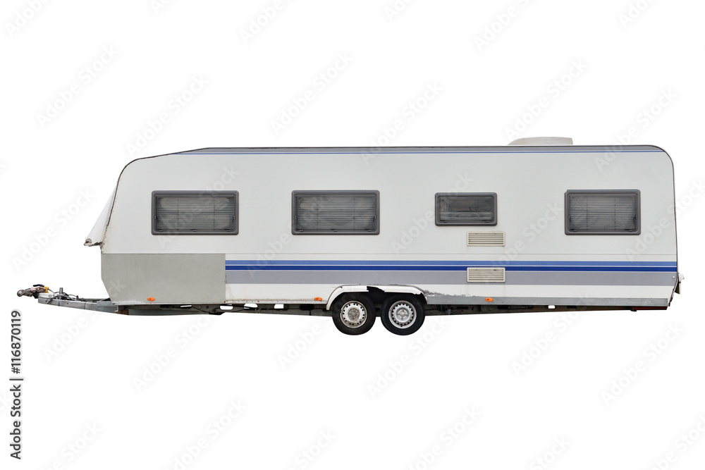mobile home isolated on white background