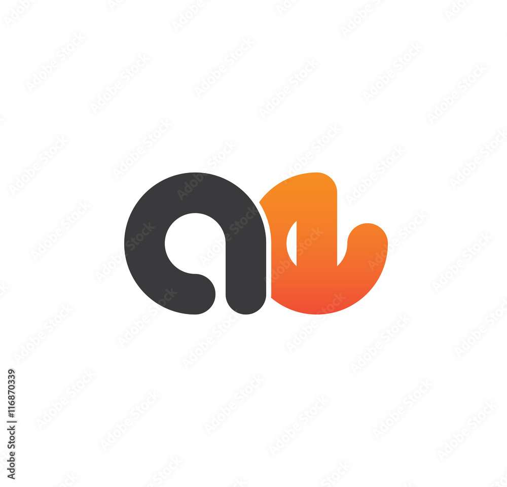 ae logo initial grey and orange
