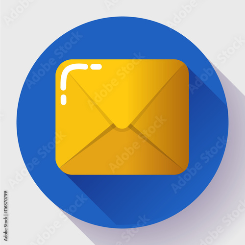 Small parcel package, letter or mail flat icon