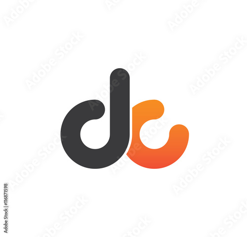 dc logo initial grey and orange