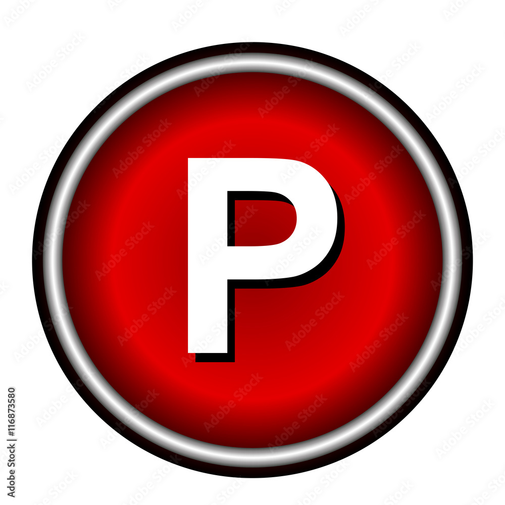 Parking icon, vector illustration on white background Parking icon, vector illustration on white background