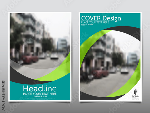 Green curve business annual report brochure flyer design template vector, Leaflet cover presentation abstract geometric background, modern publication poster magazine, layout in A4 size