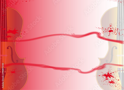 Red Fiddle Abstract