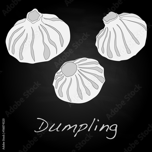 Dumpling vector illustration.