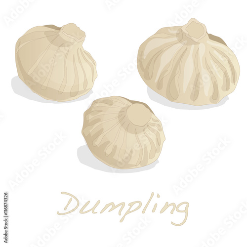 Dumpling vector illustration.