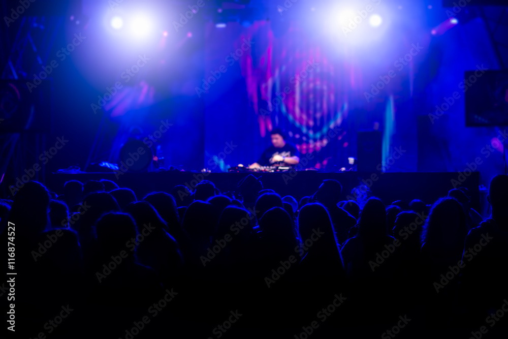 De-focused concert crowd De-focused concert crowd