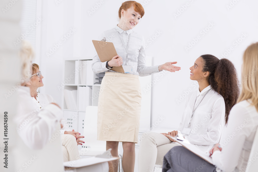 Obraz premium Running a meeting