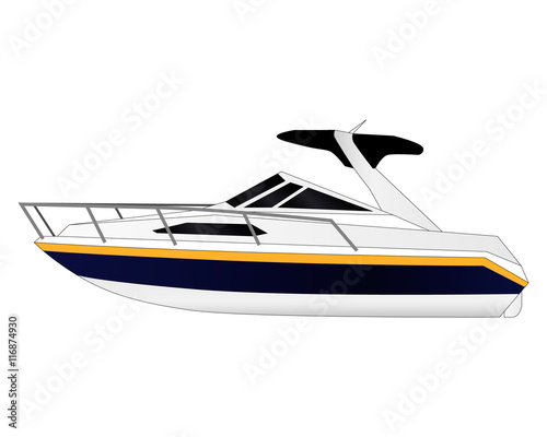 White luxury yacht
