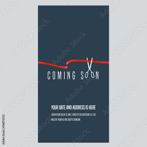 Grand opening vector illustration, background