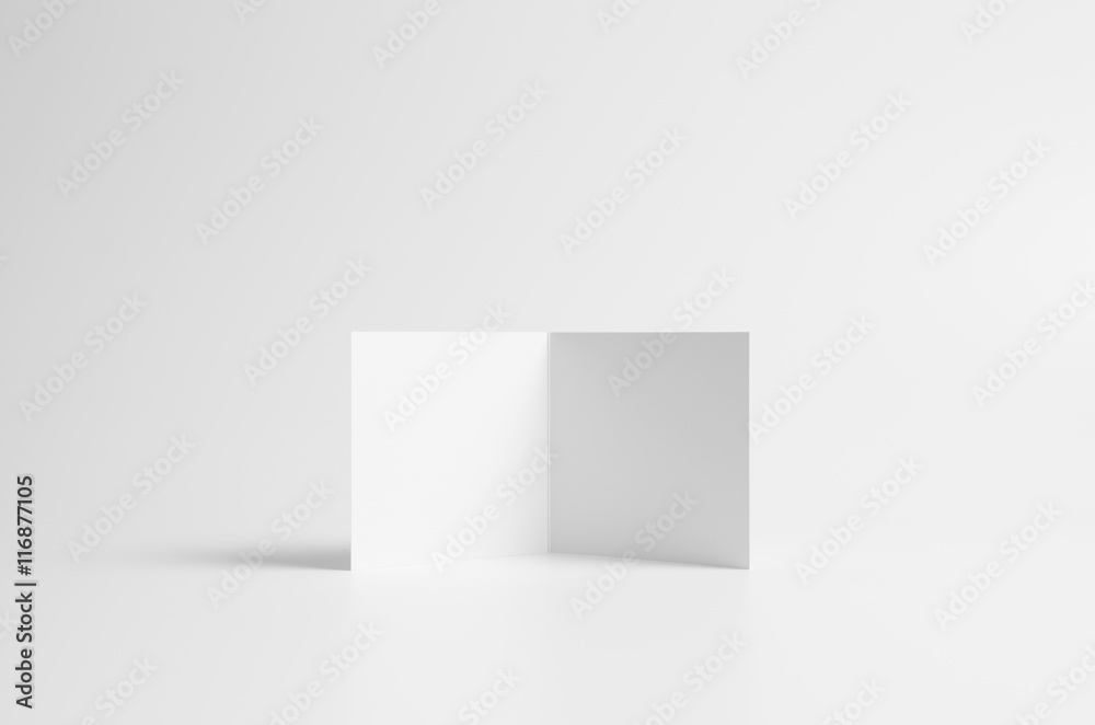 Square Bi-Fold / Half-Fold Brochure Mock-Up. Seamless Background. Square Bi-Fold / Half-Fold Brochure Mock-Up. Seamless Background.
