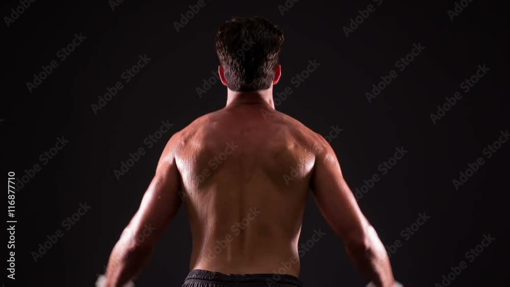 Athletic man working out. Athletic man working out.