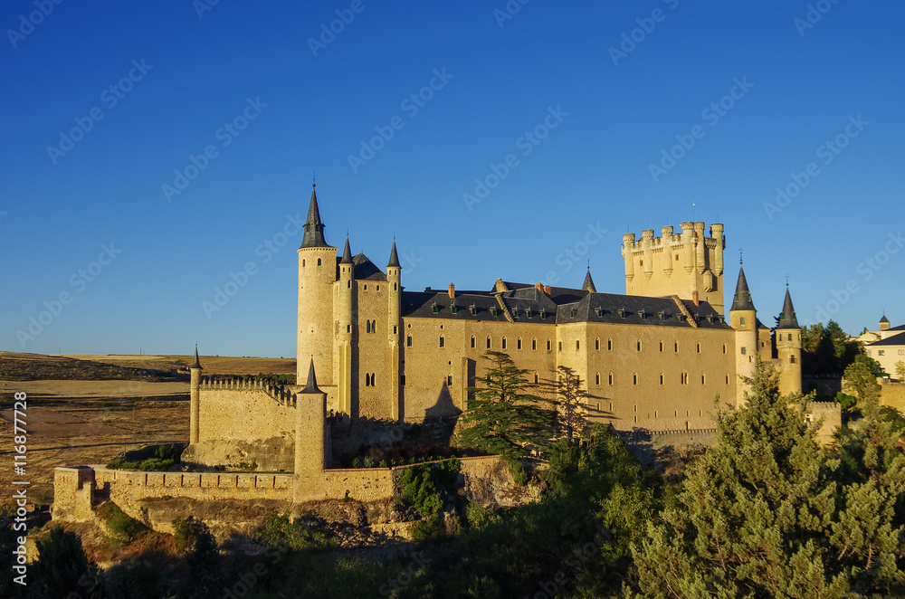 The famous castle Alcazar of Segovia, Castilla y Leon, Spain