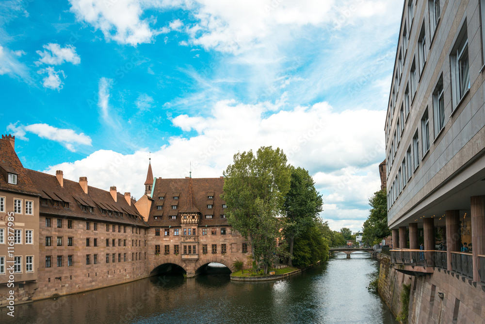 Traditional Street view of Nuremberg Cityscape, It is the second