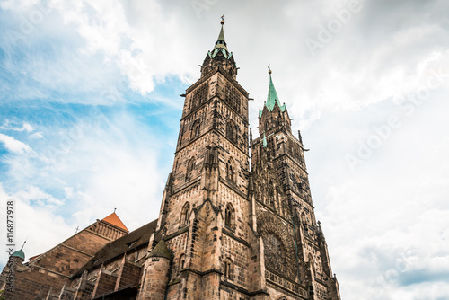 Traditional Street view of Nuremberg Cityscape, It is the second photo