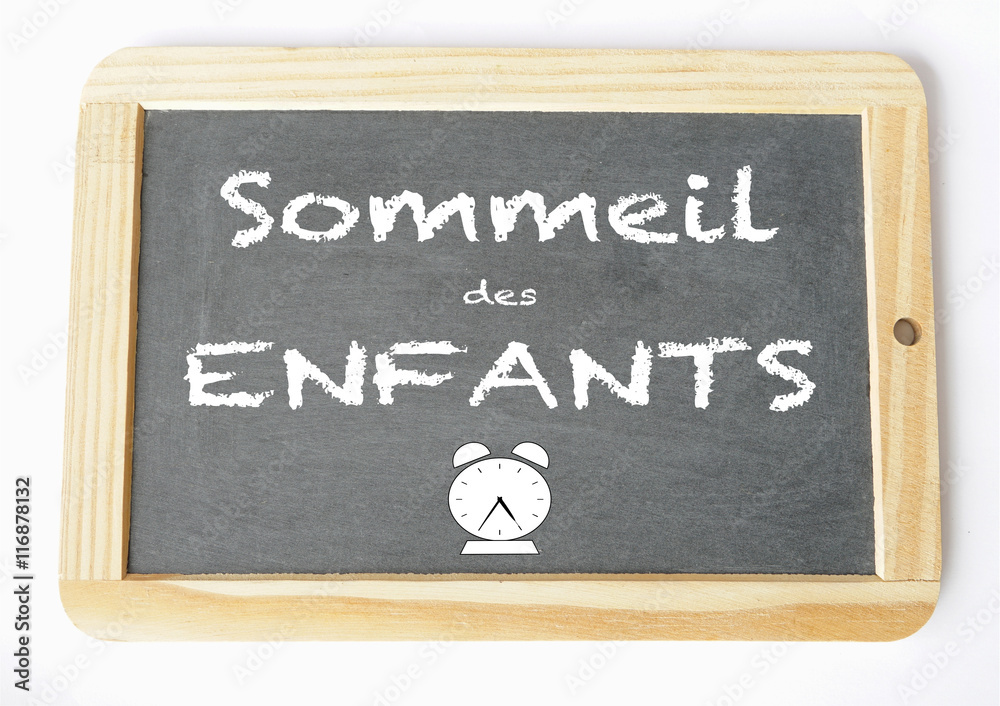 Fototapeta premium sommeil des enfants ardoise craie
