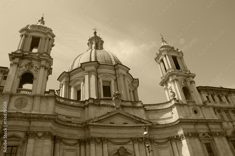 Rome,Italy,church,Sant'Agnese in Agone,Piazza Navona.
