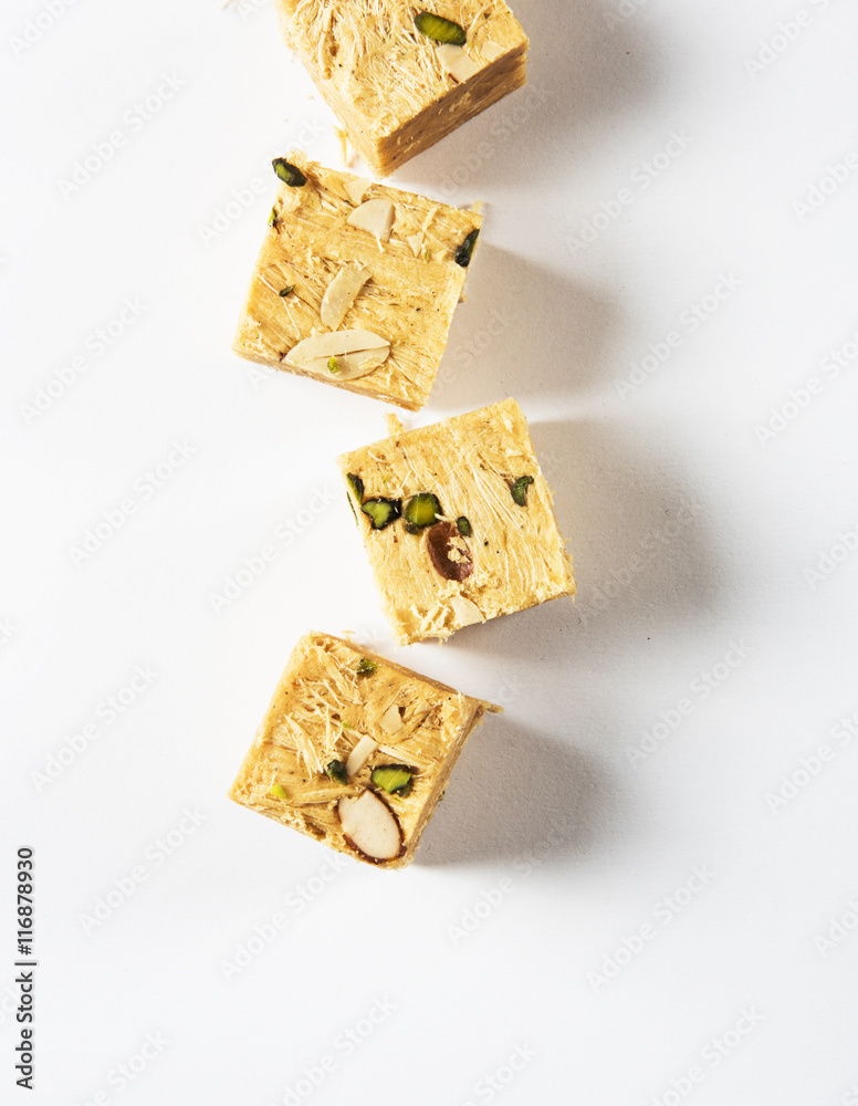Closeup of soan papdi or son papdi Stock Photo Adobe Stock