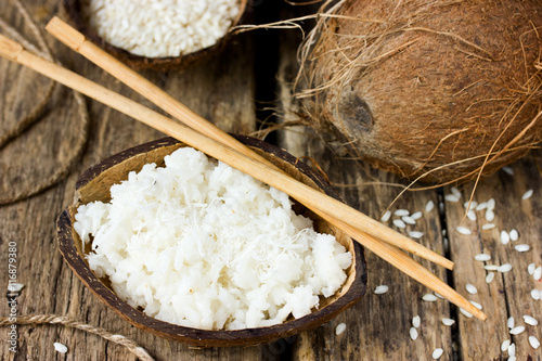 Traditional Thai cuisine coconut rice