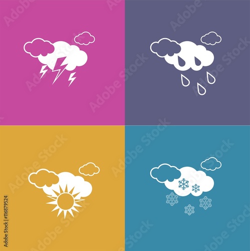 Set of weather vector icons