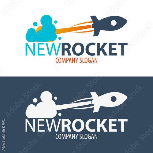 Rocket startup. Business. Rocket logo.