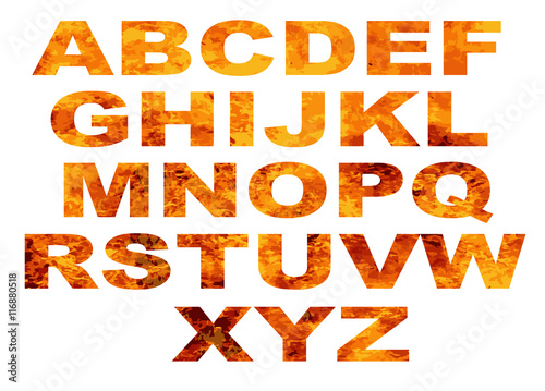 Alphabet Flame Letters
