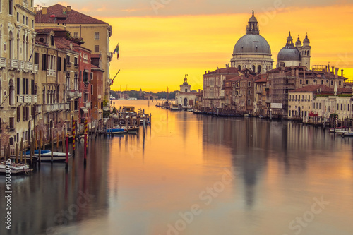 Venice church with sunrise