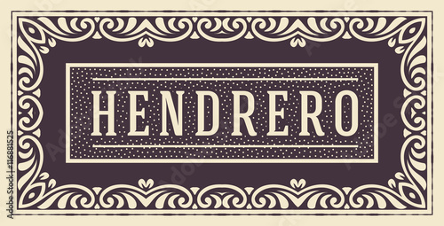 Retro card. Elements by layers.