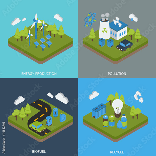 Ecology Isometric Compositions
