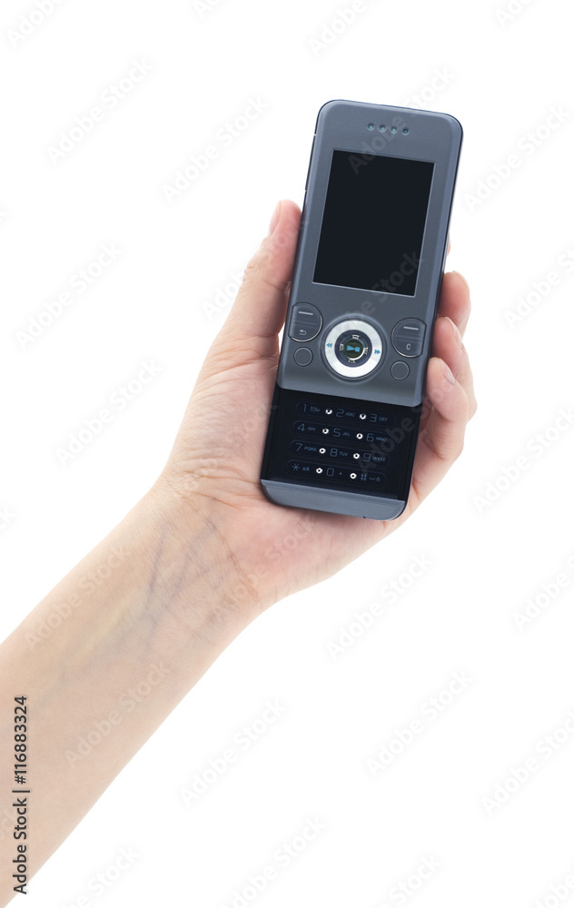 Isolated cell phone on a white background. Isolated cell phone on a white background.