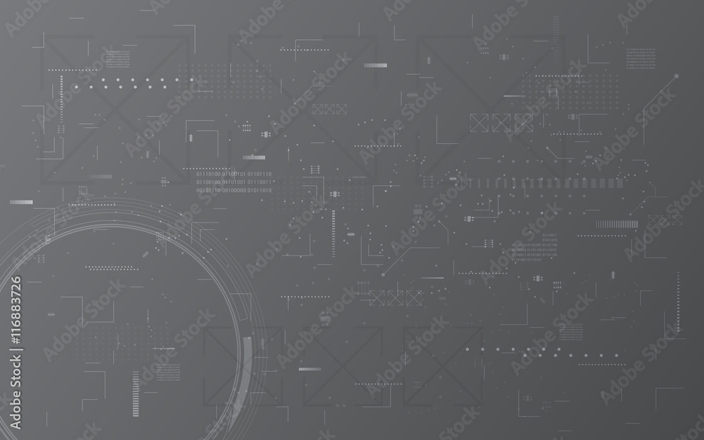 Naklejka premium abstract digital tech communication computer texture pattern montage design concept background