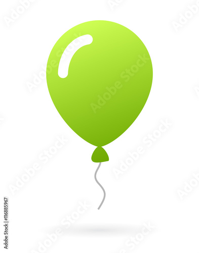 Green rubber balloon illustration
