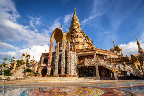 Beautiful Golden pagoda at Wat Pha Sorn Kaew, Petchabun, Thailan photo