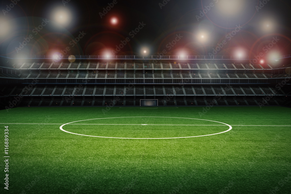 Obraz premium stadion z boiskiem do piłki nożnej