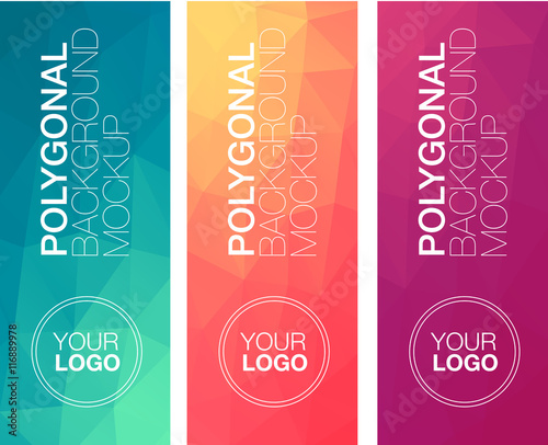 Vertical polygonal banners