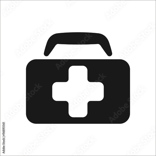 Medicine chest symbol simple icon on background