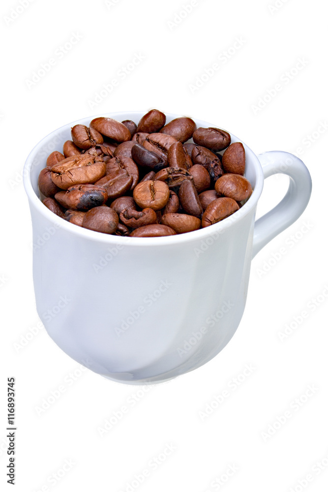 Coffee beans with in cup Coffee beans with in cup