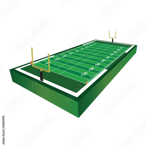 3D American Football Field Illustration